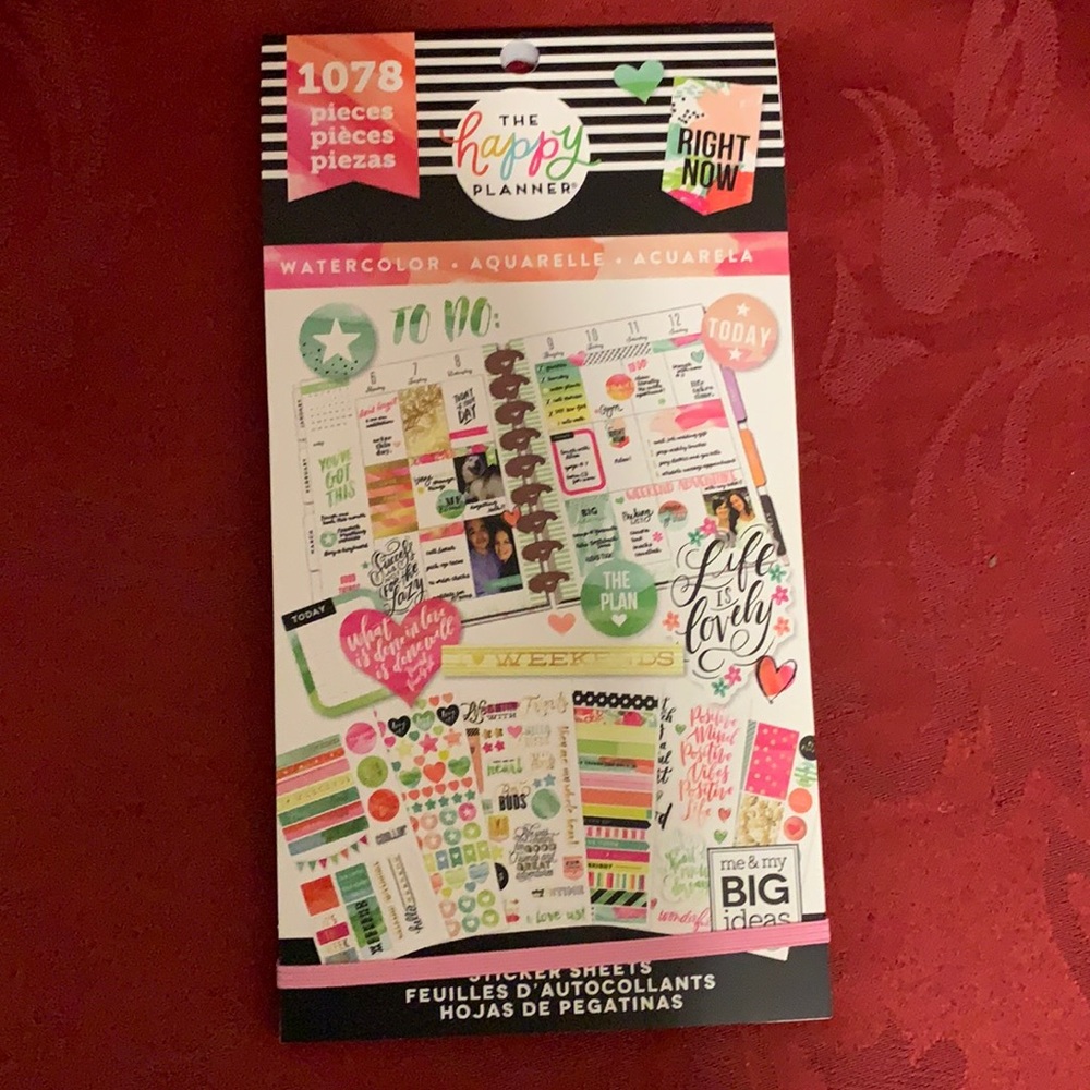 The Happy Planner WATERCOLOR Sticker Sheets